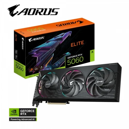 Alternative view of Gigabyte видео карта AORUS GeForce RTX 5060 ELITE 8GB 128BIT GDDR7 HDMI/DP