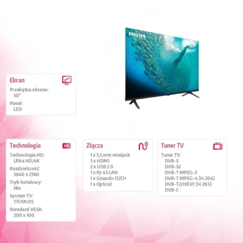 Alternative view of Philips TV LED 50 inches 50PUS7000/12