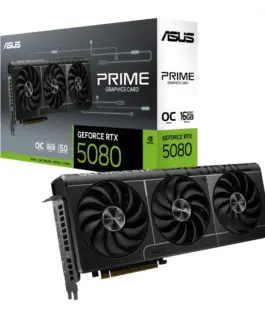 Asus видео карта GeForce RTX 5080 Prime OC 16GB GDDR7 256bit 3DP/HDMI