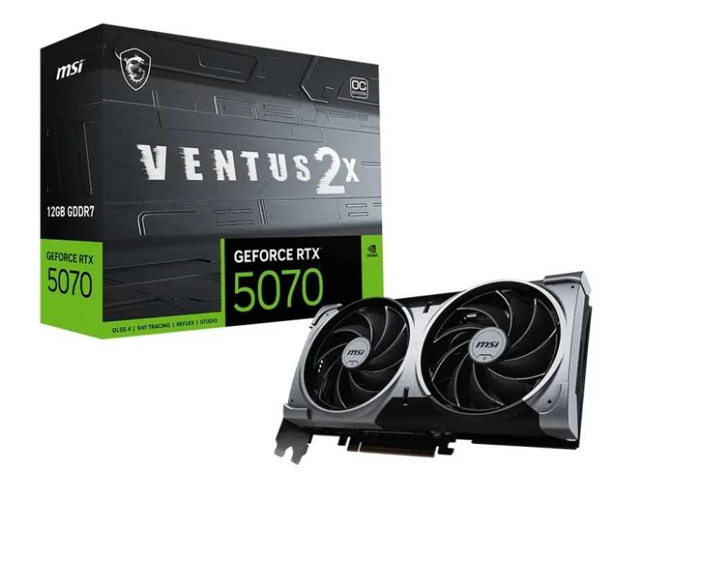 MSI видео карта GeForce RTX 5070 12G VENTUS 2X OC GDDR7 192bit HDMI/3DP