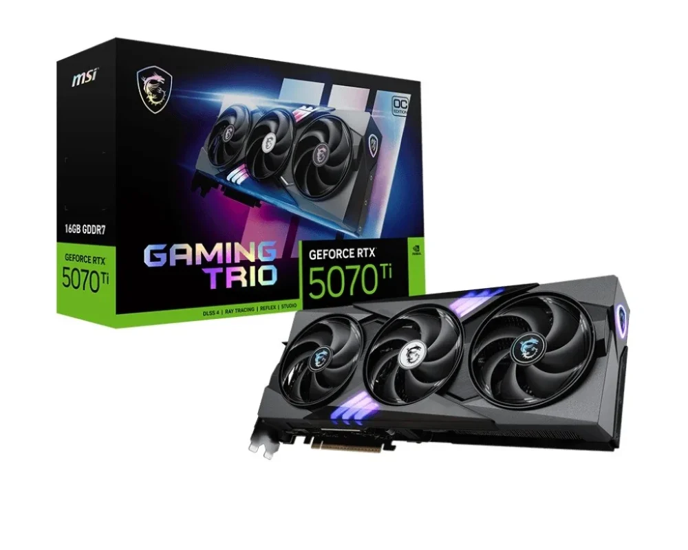 MSI видео карта GeForce RTX 5070 Ti 16G GAMING TRIO OC GDDR7 256bit HDMI/3DP