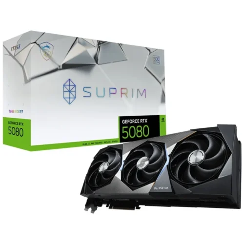 MSI видео карта GeForce RTX 5080 SUPRIM SOC 16G GDDR7 256bit 3DP/HDMI