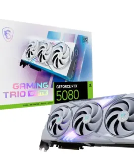 MSI видео карта GeForce RTX 5080 GAMING TRIO OC бял 16G GDDR7 256bit