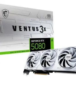 MSI видео карта GeForce RTX 5080 VENTUS 3X OC бял 16G GDDR7 256bit