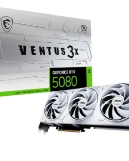 MSI видео карта GeForce RTX 5080 VENTUS 3X OC бял 16G GDDR7 256bit