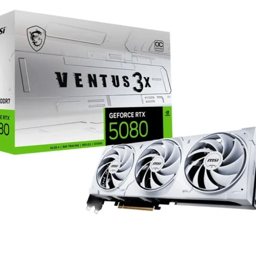 MSI видео карта GeForce RTX 5080 VENTUS 3X OC бял 16G GDDR7 256bit