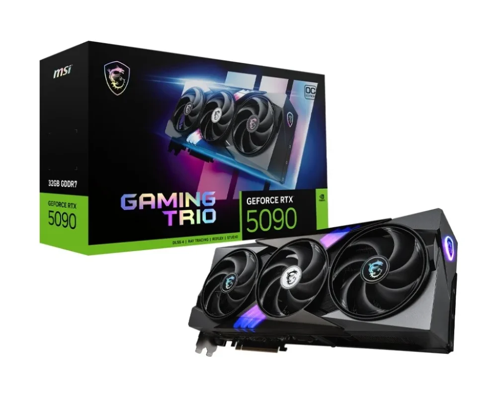 MSI видео карта GeForce RTX 5090 GAMING TRIO OC 32G GDDR7 512bit 3DP/HDMI