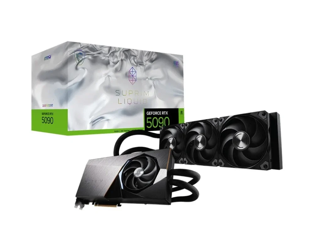 MSI видео карта GeForce RTX 5090 SUPRIM LIQUID SOC 32G GDDR7 512bit 3DP/HDMI