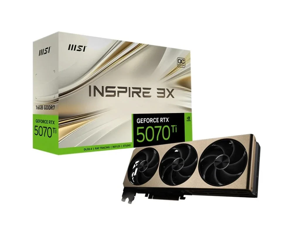 MSI RTX 5070 Ti 16G INSPIR 3X OC PLUS GDDR7 256bit