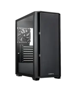 Chieftec кутия за компютър AS-02B-TG-OP Midi Tower черен