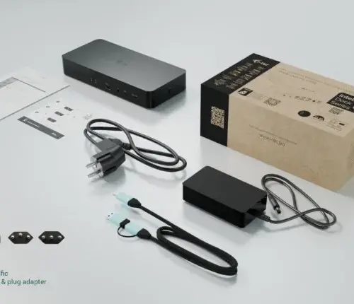 Alternative view of i-tec Universal Intelligent Dual Display Docking Station Power Delivery 100W