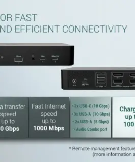 i-tec Universal Intelligent Dual Display Docking Station Power Delivery 100W