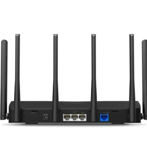 Alternative view of TP-LINK BE9300 Tri-Band Wi-Fi 7 Router SPEED: 574 Mbps at 2.4 GHz + 2880 Mbps at 5 GHz + 5760 Mbps at 6 GHz