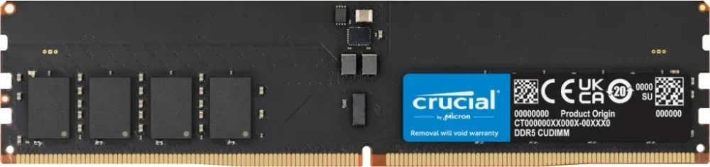 Crucial памет DDR5 64GB/6400 CL52 CUDIMM