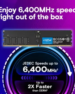 Alternative view of Crucial памет DDR5 64GB/6400 (2*32GB) CL52 CUDIMM