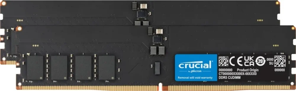 Crucial памет DDR5 64GB/6400 (2*32GB) CL52 CUDIMM