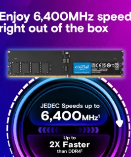 Alternative view of Crucial памет DDR5 128GB/6400(2*64GB) CL52 CUDIMM