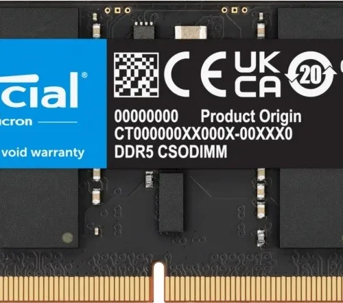 Crucial памет за лаптоп DDR5 CSODIMM 24GB (1*24GB)/6400 CL52