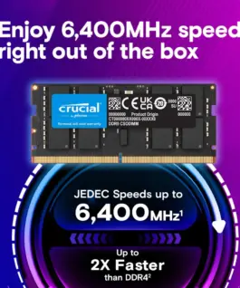 Alternative view of Crucial памет за лаптоп DDR5 CSODIMM 48GB (2*24GB)/6400 CL52