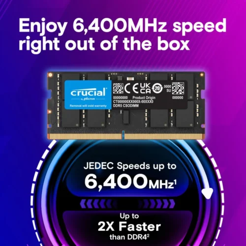 Alternative view of Crucial памет за лаптоп DDR5 CSODIMM 48GB (2*24GB)/6400 CL52