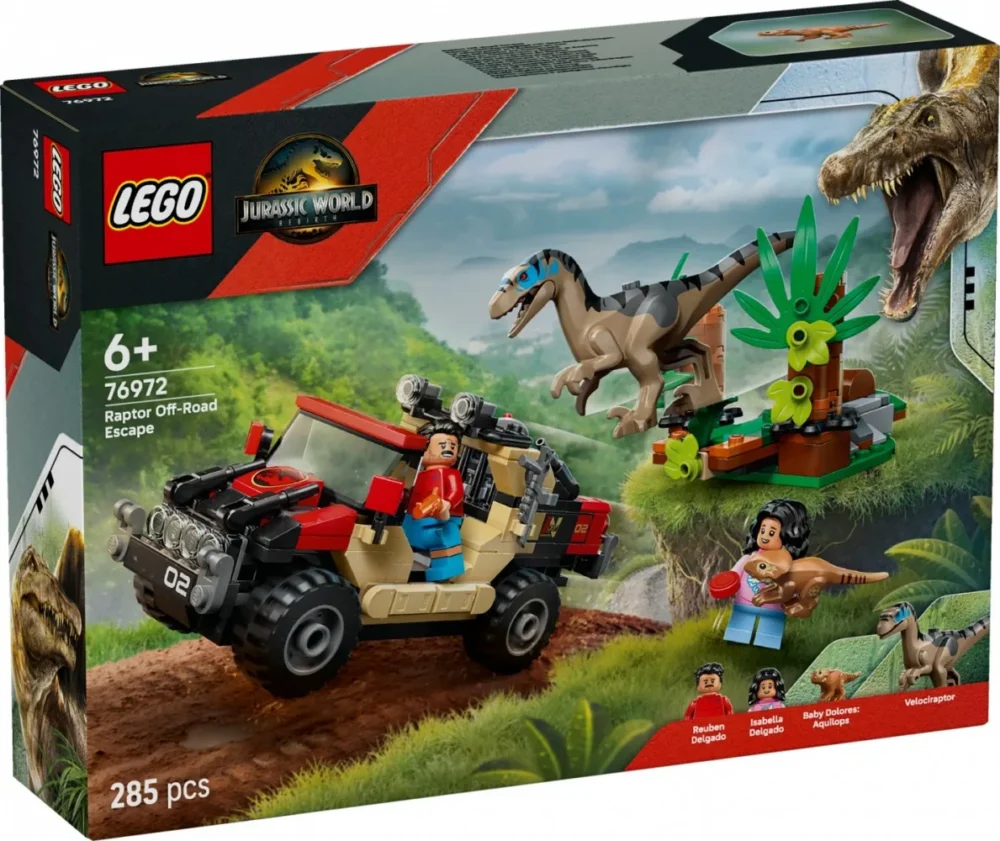 LEGO Blocks Jurassic World 76972 Raptor Off-Road Escape