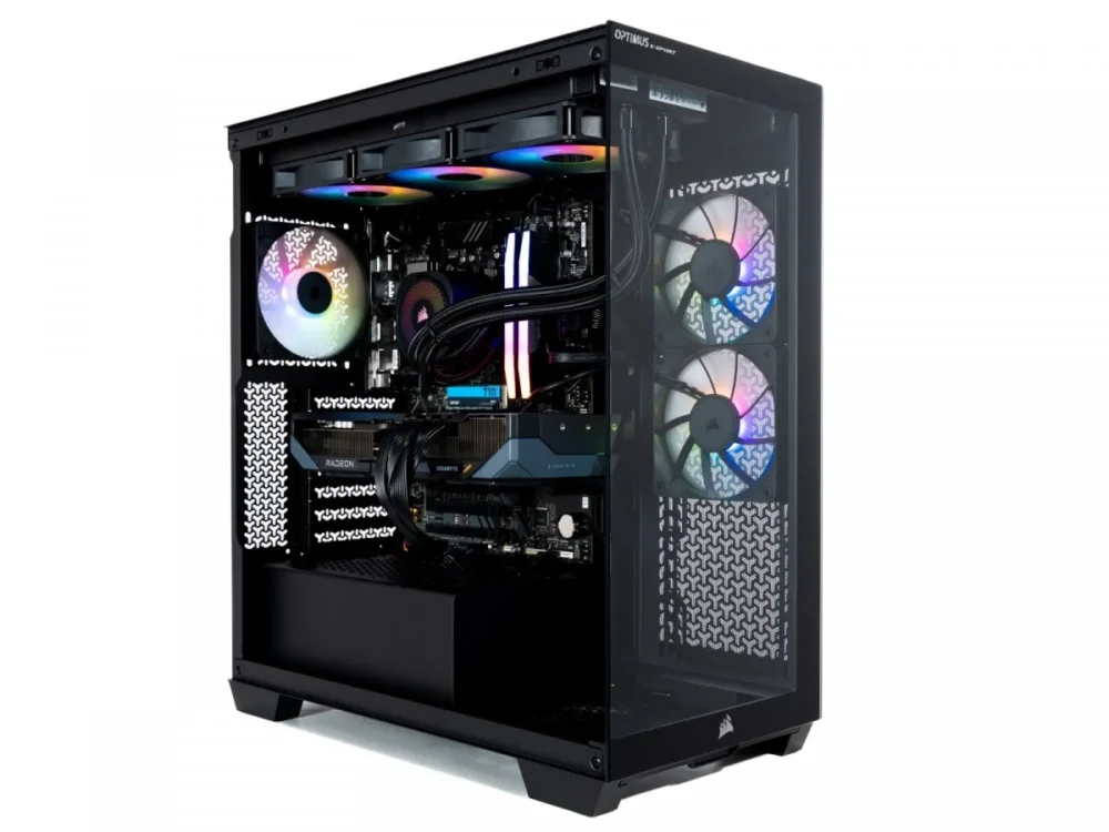 OPTIMUS Компютър E-Sport GB650T-CR2 Ryzen 7 7800X3D/32GB/2TB/RX 9070 XT 16GB/WIN11H
