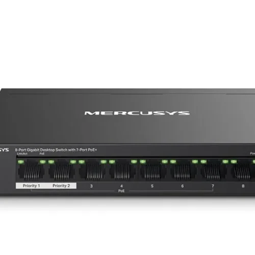TP-LINK Mercusys 8-Port Gigabit Desktop Switch with 7× Gigabit PoE+ Ports 1× Gigabit Non-PoE