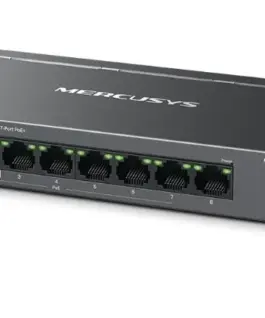 Alternative view of TP-LINK Mercusys 8-Port Gigabit Desktop Switch with 7× Gigabit PoE+ Ports, 1× Gigabit Non-PoE Ports MS108GP