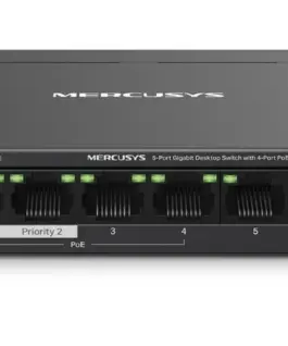 TP-LINK 5-Port Gigabit Desktop Switch with 4-Port PoE+ PORT: 4× Gigabit PoE+ Ports 1× Gigabit Non-PoE Port MS105GP