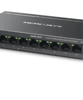 Alternative view of TP-LINK 10-Port 10/100M bps Desktop Switch with 8-Port PoE+ PORT: 8× 10/100 Mbps PoE+ Ports, 2× 10/100 Mbps Non-PoE Ports MS110P