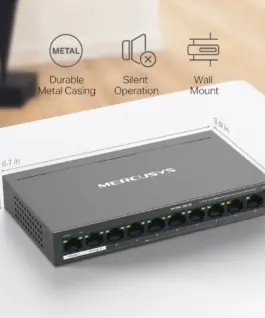 TP-LINK 10-Port 10/100M bps Desktop Switch with 8-Port PoE+ PORT: 8× 10/100 Mbps PoE+ Ports