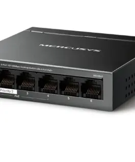 Alternative view of TP-LINK 6-Port 10/100 Mbps Desktop Switch with 4-Port PoE+ PORT: 4× 10/100 Mbps PoE+ Ports, 2× 10/100 Mbps Non-PoE Ports MS106LP