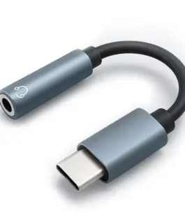 Qoltec адаптер USB C Jack 3.5mm 10cm