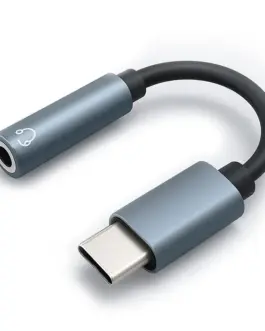 Qoltec адаптер USB C Jack 3.5mm 10cm
