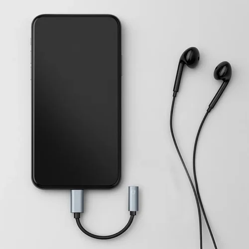 Alternative view of Qoltec адаптер USB C Jack 3.5mm 10cm