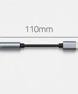 Qoltec адаптер USB C Jack 3.5mm 10cm