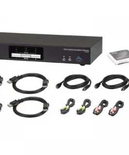 ATEN 2-Port USB 3.0 4k DP Dual Display KVMP Switch