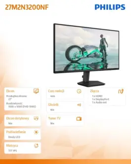 Alternative view of Philips Monitor 27M2N3200NF 27 inches IPS 144Hz HDMI DP