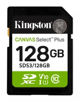 Kingston памет card 128GB Canvas Select Plus Gen3 150MB/s