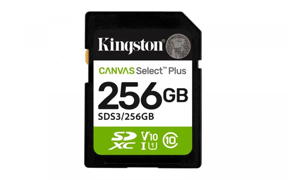 Kingston памет card SD 256GB Canvas Select Plus Gen3 150MB/s