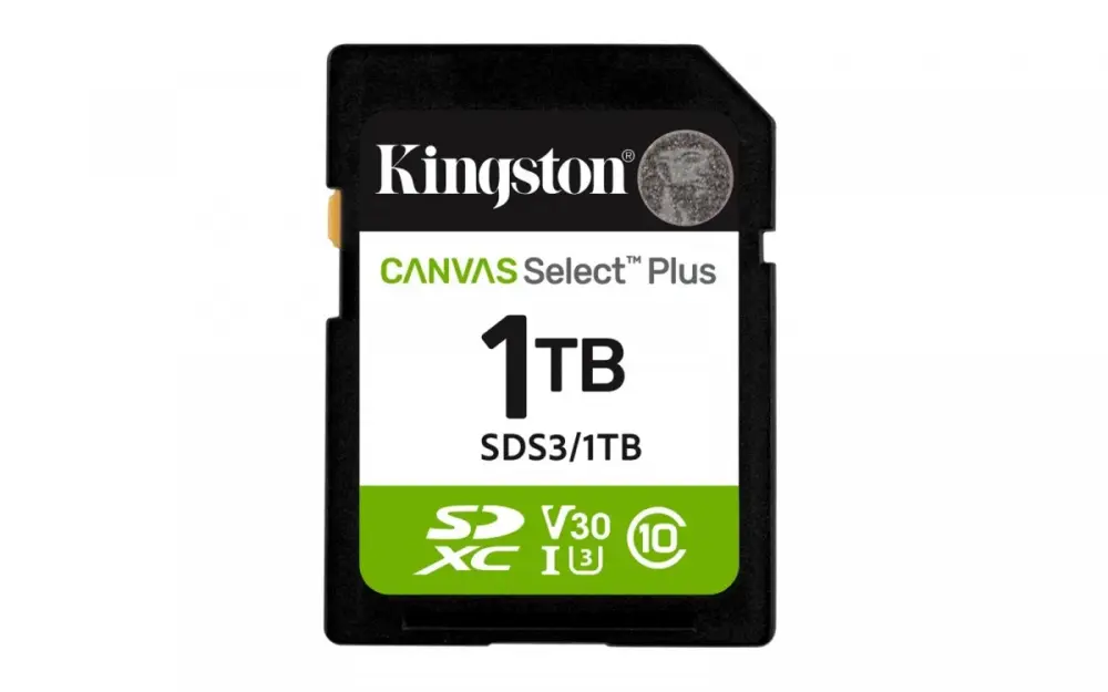 Kingston памет card SD 1TB Canvas Select Plus Gen3 150MB/s