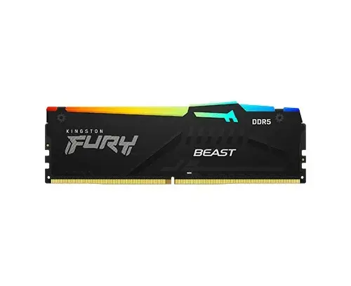 Kingston памет DDR5 Fury Beast RGB 64GB(1*64GB)/5600 CL36 черен