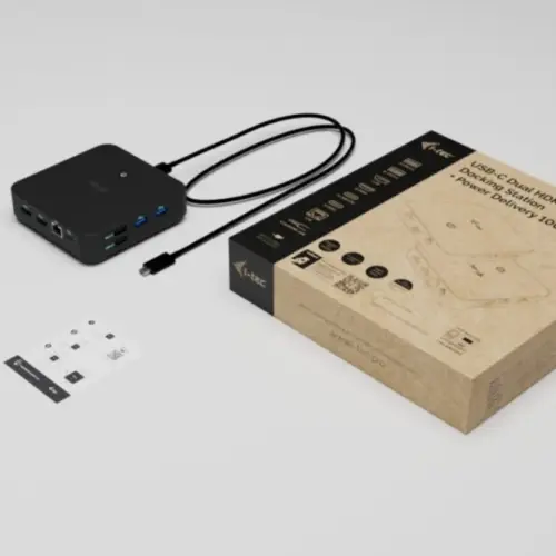 Alternative view of i-tec USB-C DP Dual HDMI Docking Station with Power Delivery 100 W