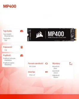 Alternative view of Corsair SSD 1TB MP400 Series 3480/1880 MB/s PCIe M.2