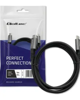Alternative view of Qoltec USB4 кабел USBC 240W thunderbolt 3,4 40Gbs