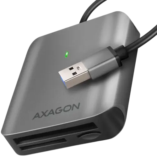 Карта памет Axagon Aluminum high-speed USB-A 3.2 Gen 1 memory card reader. 3 slots