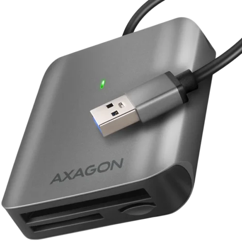 Карта памет Axagon Aluminum high-speed USB-A 3.2 Gen 1 memory card reader. 3 slots