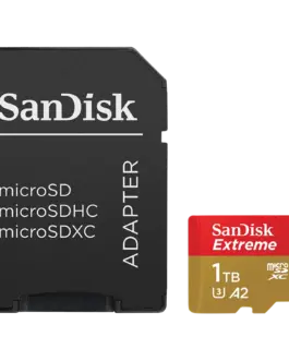 Карта памет SanDisk Extreme microSDXC 1TB + SD Adapter + 1 year RescuePRO Deluxe up to 190MB/s & 130MB/s Read/Write spee