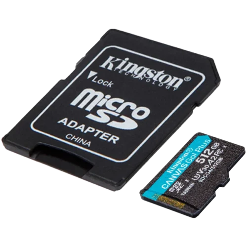 Alternative view of Карта памет Kingston 512GB microSDXC Canvas Go Plus Gen4 200MB/s A2 U3 V30 Card + Adapter