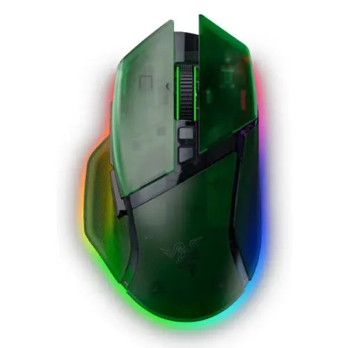 Геймърска мишка Razer Basilisk V3 Pro 35K Phantom Green Edition Gaming mouse Ergonomic Wireless Gaming Mouse Charging Ca